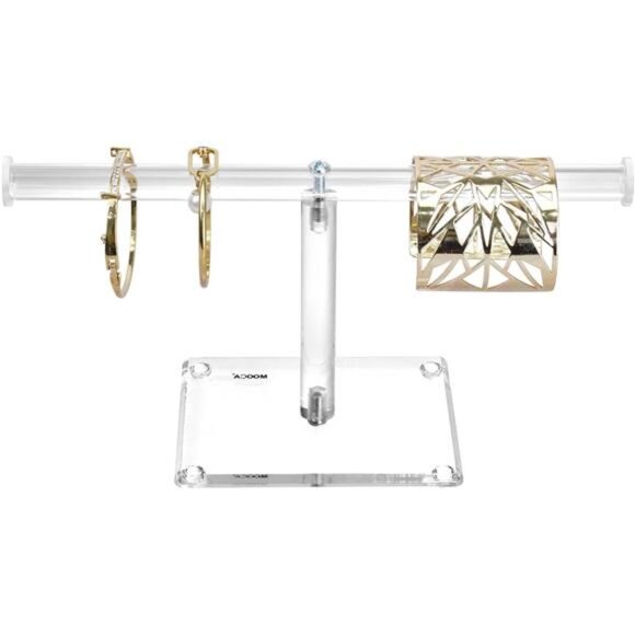 Premium Acrylic Round Jewelry Display Tree Stand - Bracelet Holder, Necklace - Picture 3 of 7